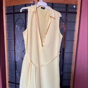Yellow shirtdress w/belt
